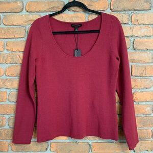 Banana Republic Berry Red Scoop Neck Sweater